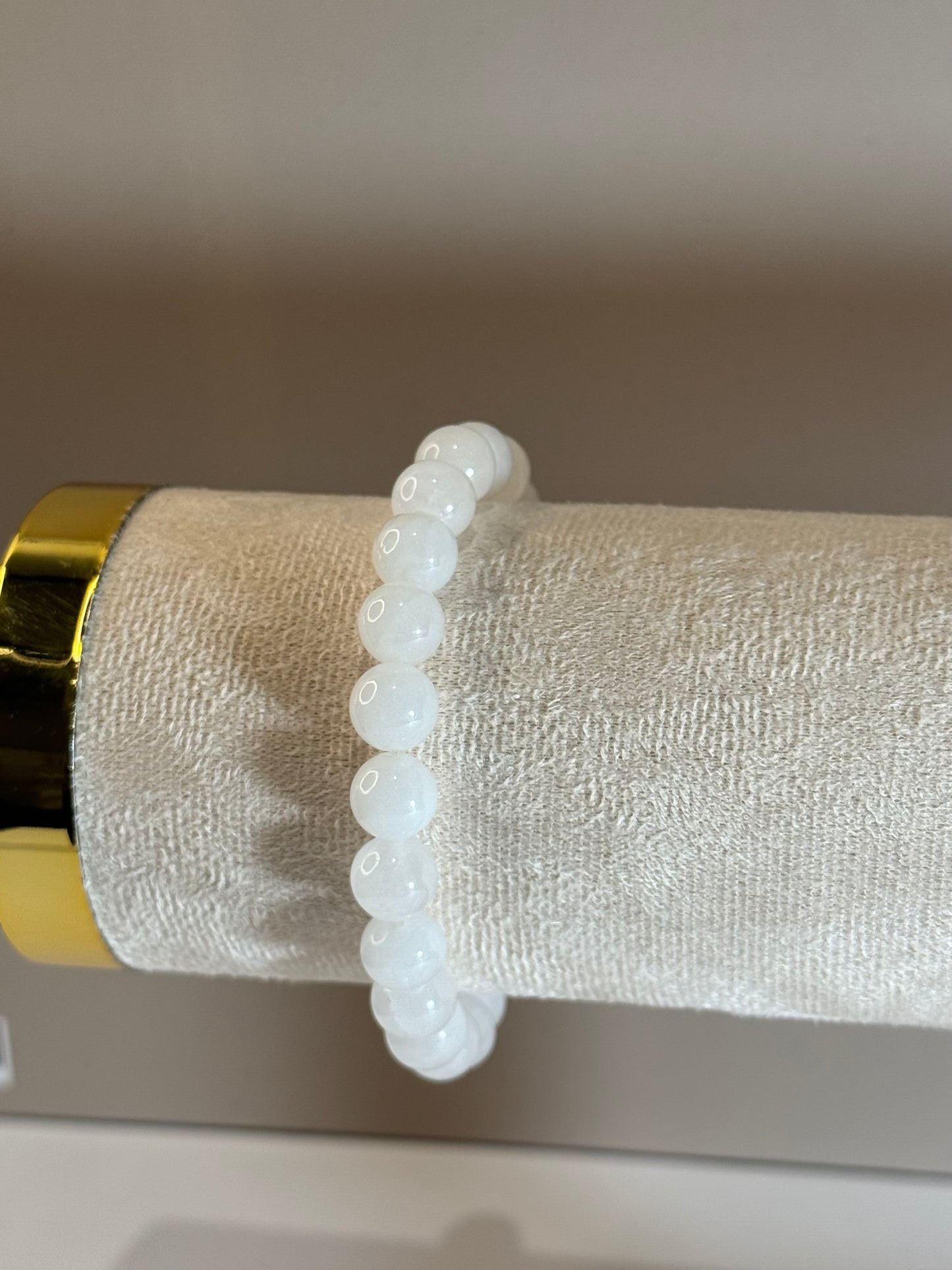 Bracelet Éclat de Paix (Jade blanc)