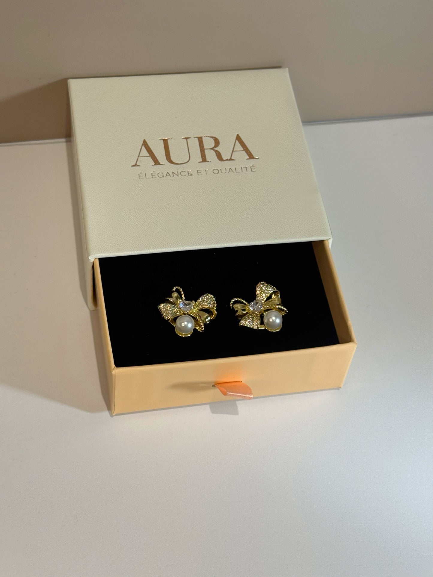Boucles d'oreilles Noeud de Perle