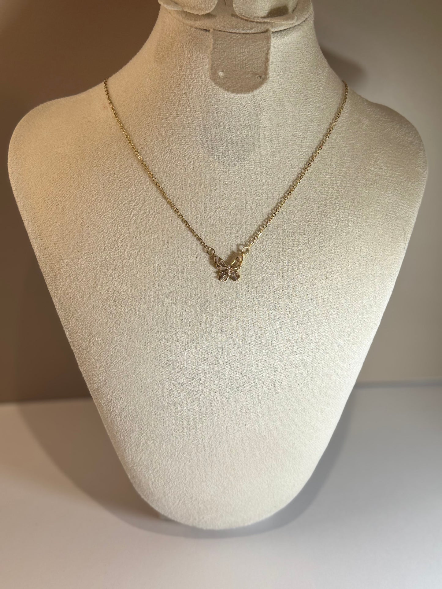 Collier Papillon Doré