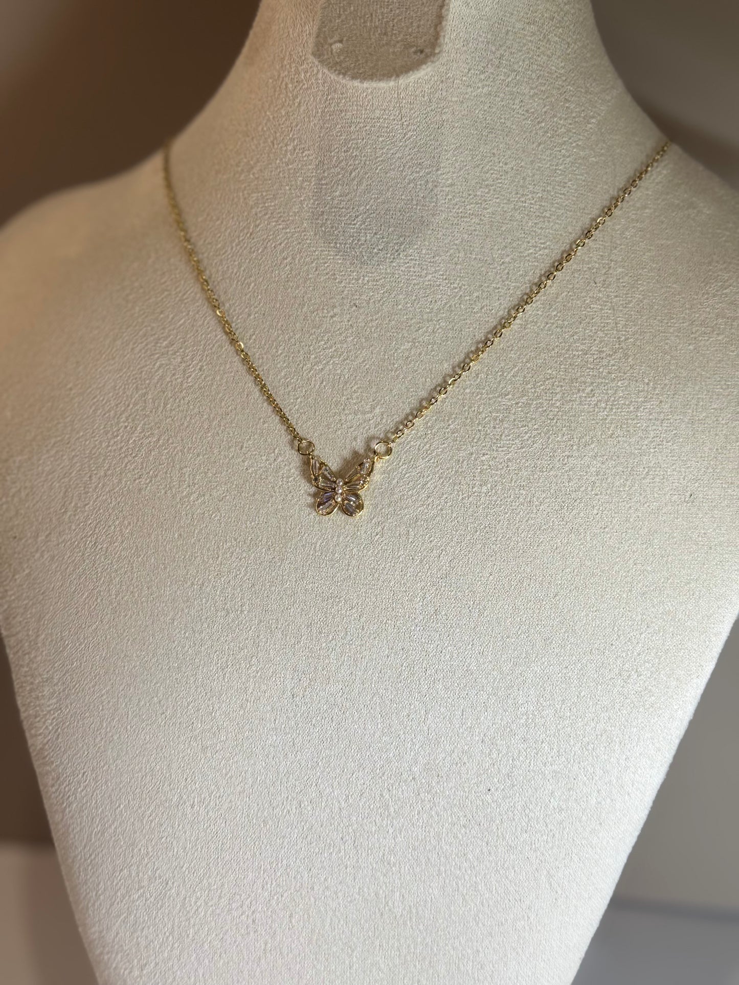 Collier Papillon Doré