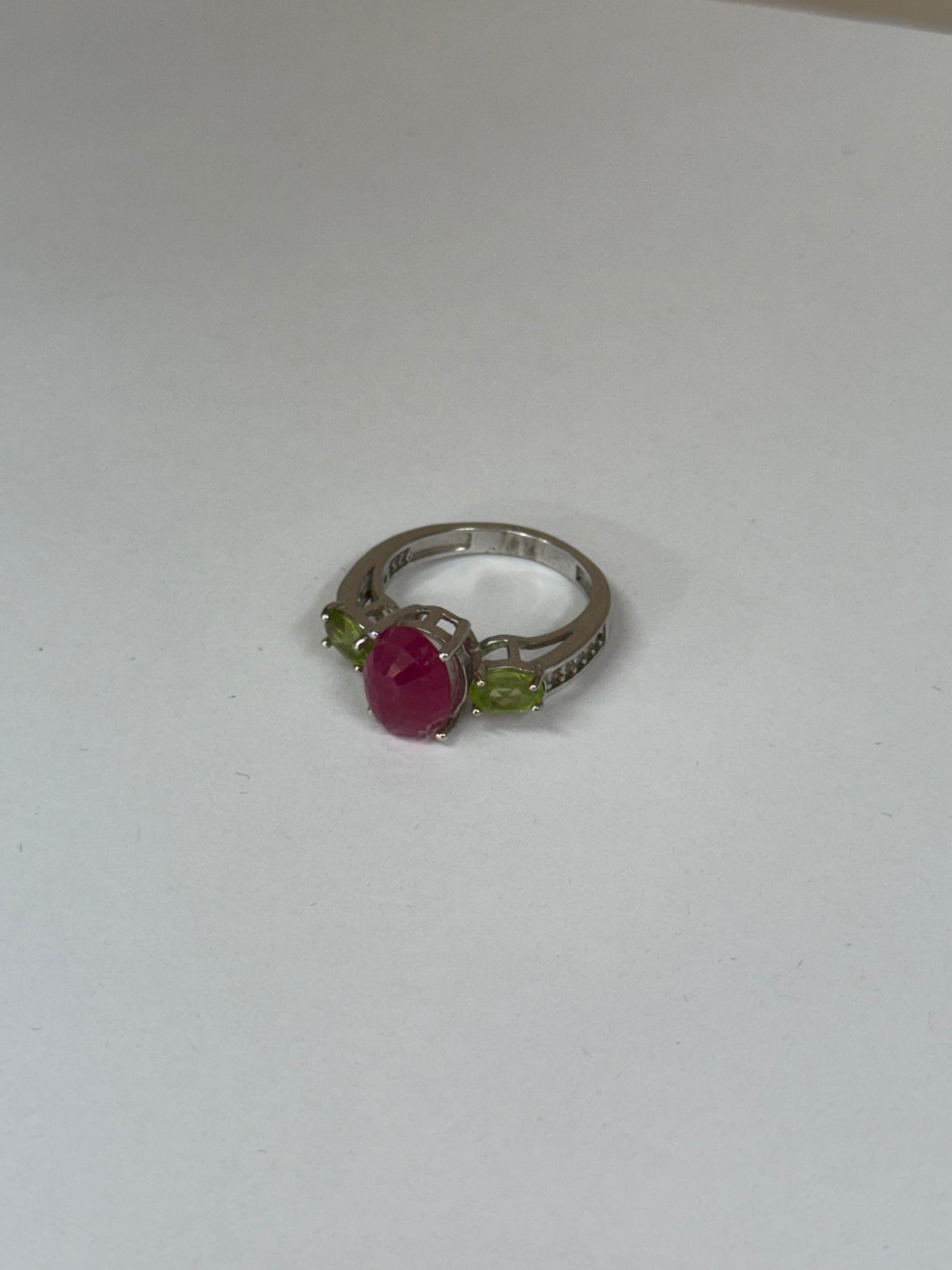Bague Rosée Royale (Tourmaline Rose & Péridots)