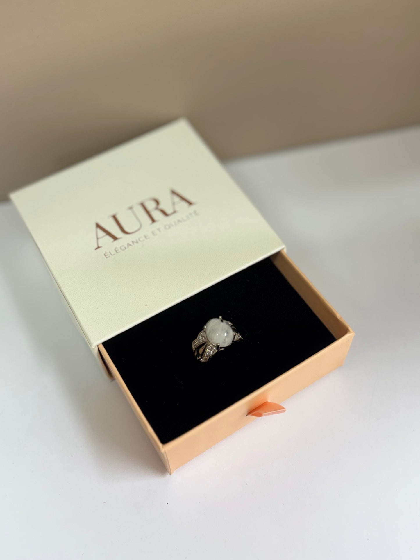 Bague Clair de Lune (Pierre de lune)