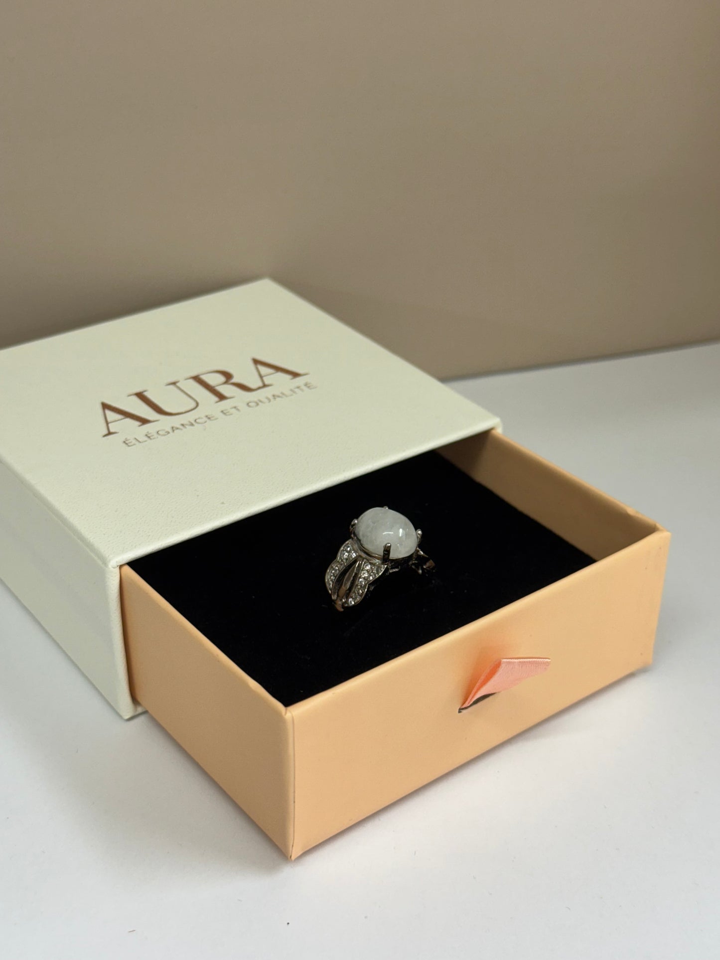 Bague Clair de Lune (Pierre de lune)