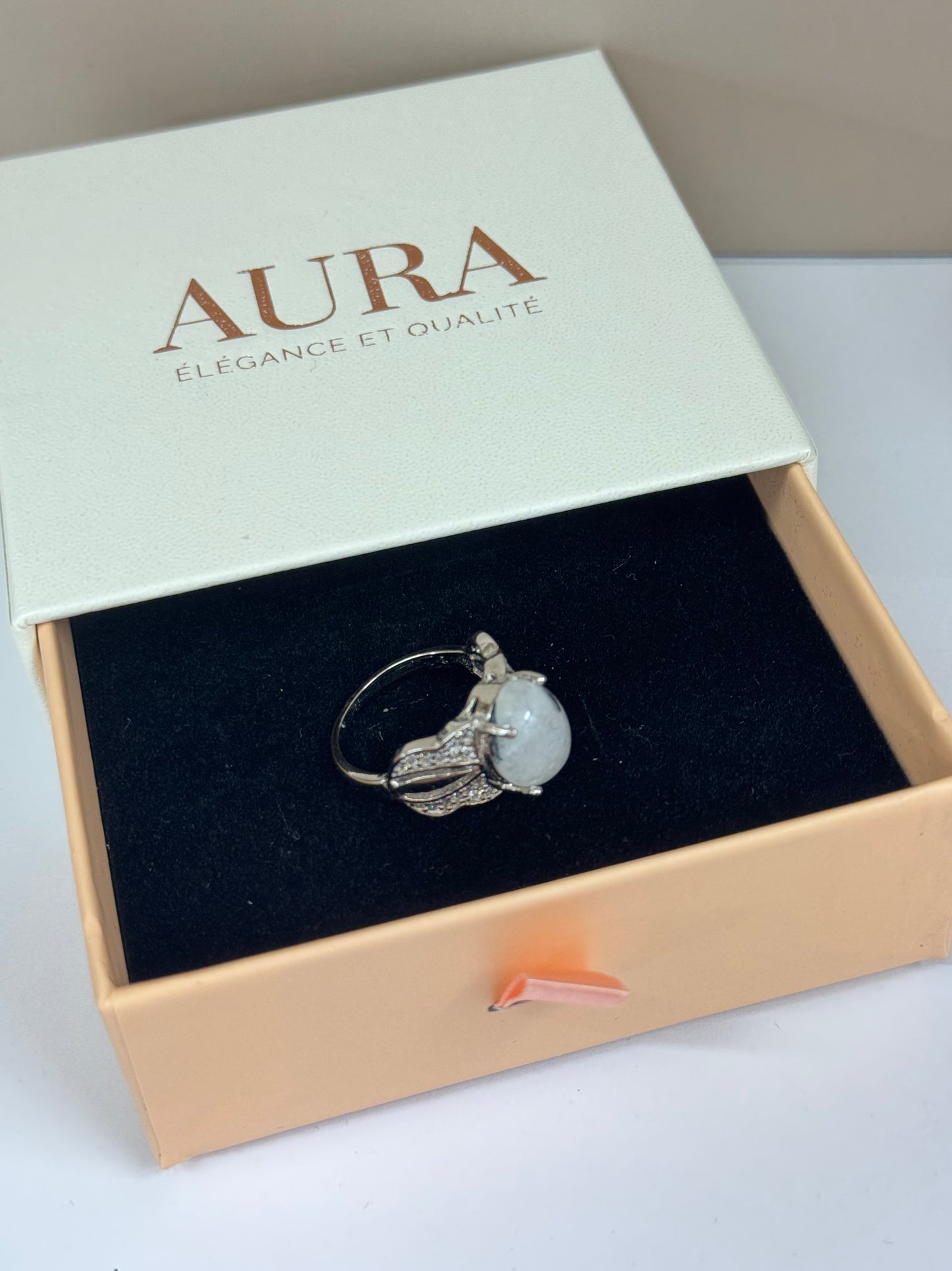 Bague Clair de Lune (Pierre de lune)