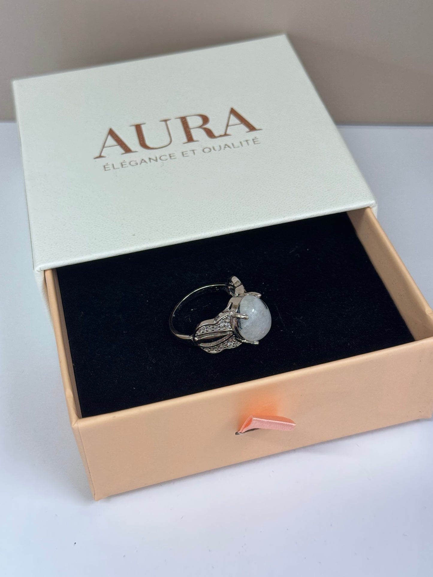 Bague Clair de Lune (Pierre de lune)