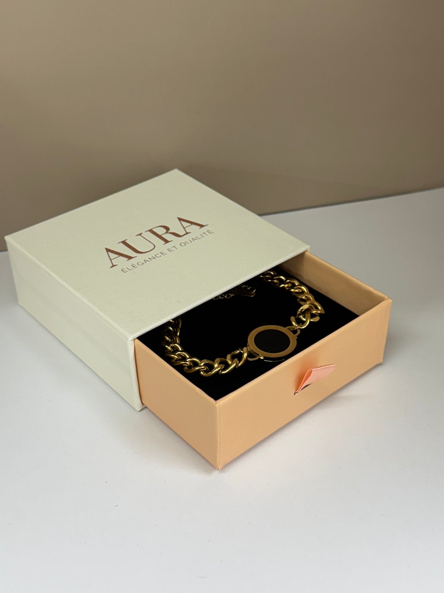 Bracelet Médaillon Noir