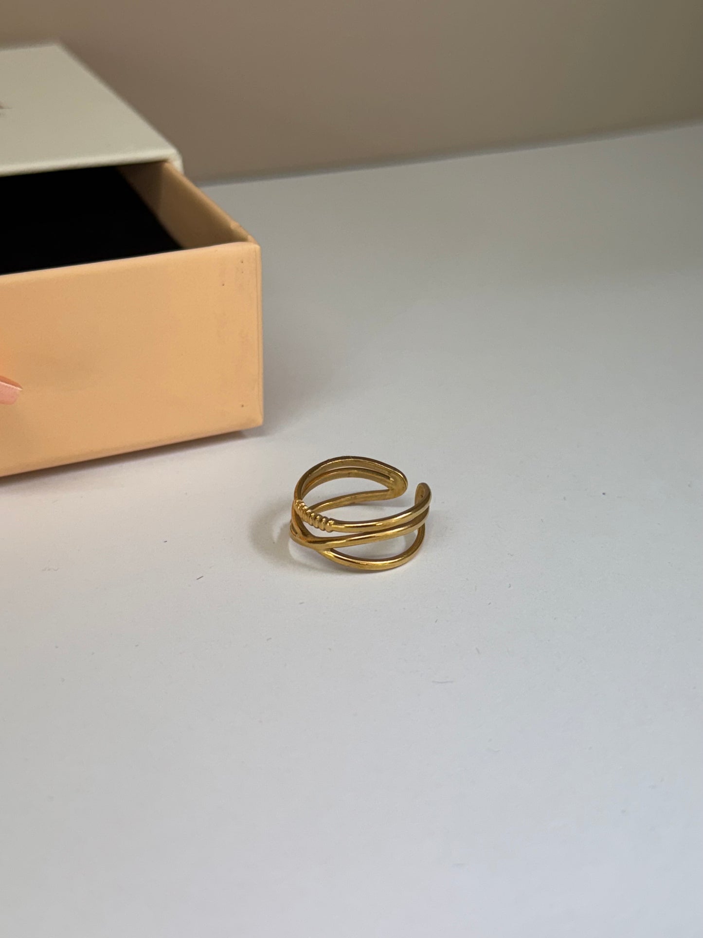 Bague Spirale Dorée