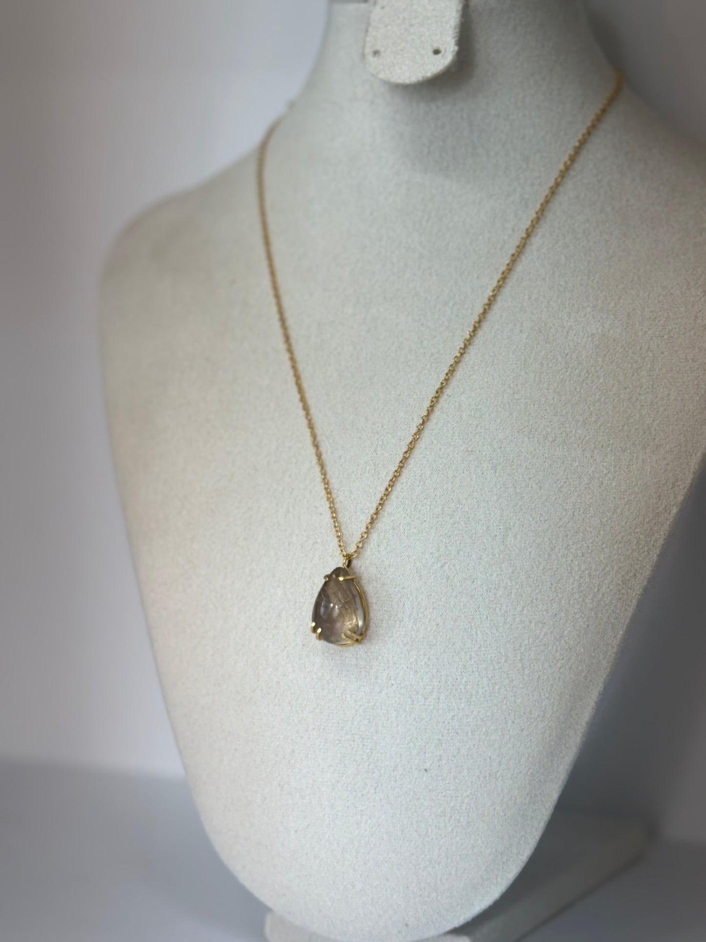 Collier Goutte Quartz Rutile