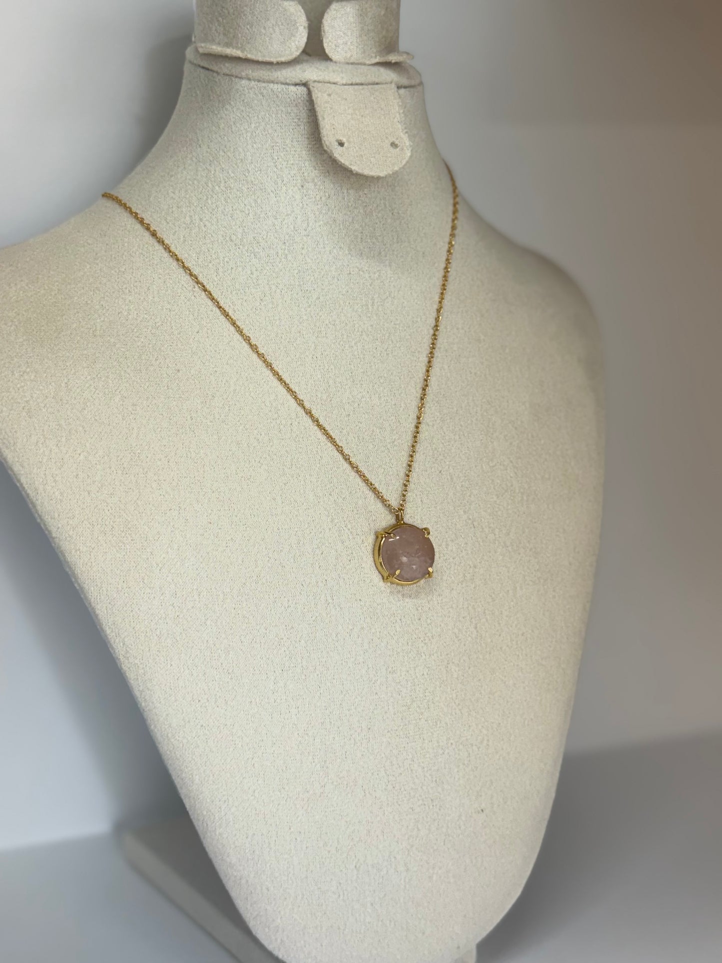 Collier en Quartz Rose