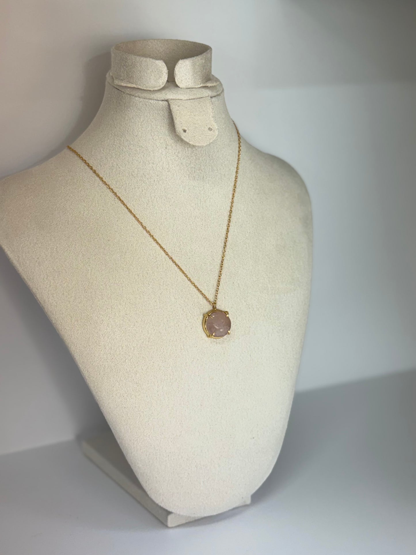 Collier en Quartz Rose