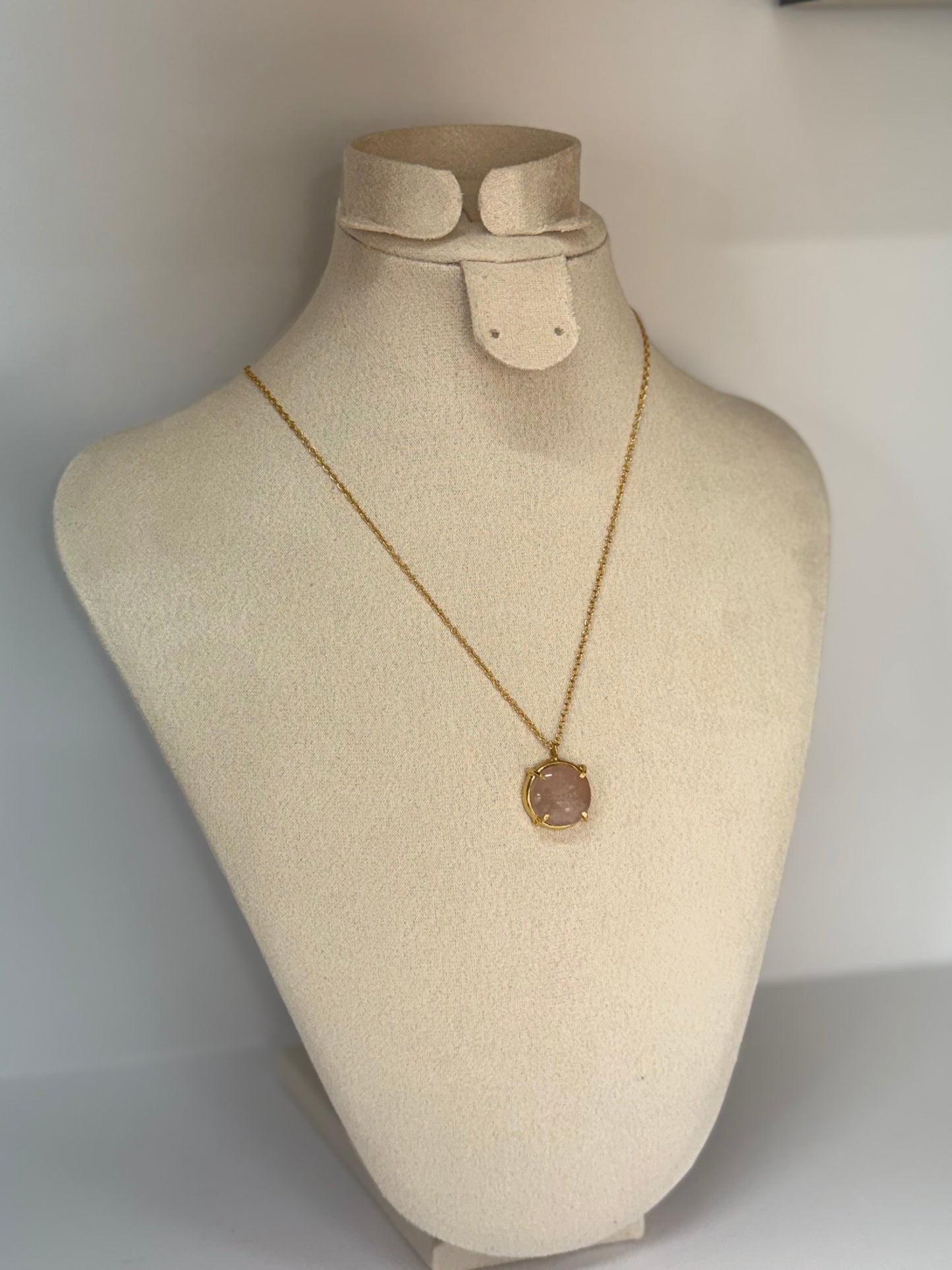 Collier en Quartz Rose