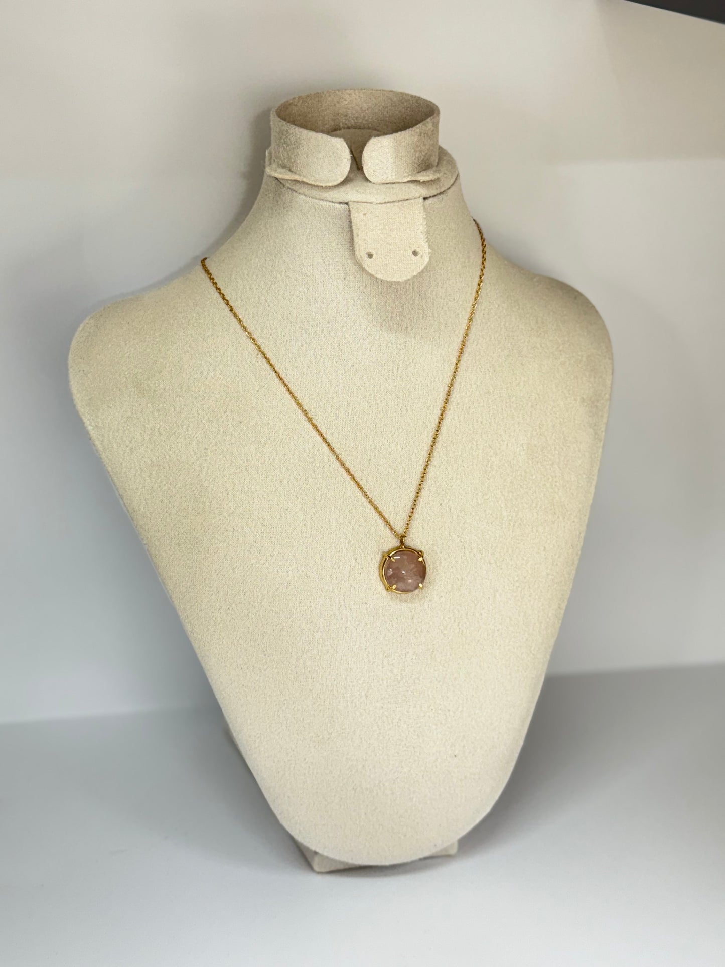 Collier en Quartz Rose