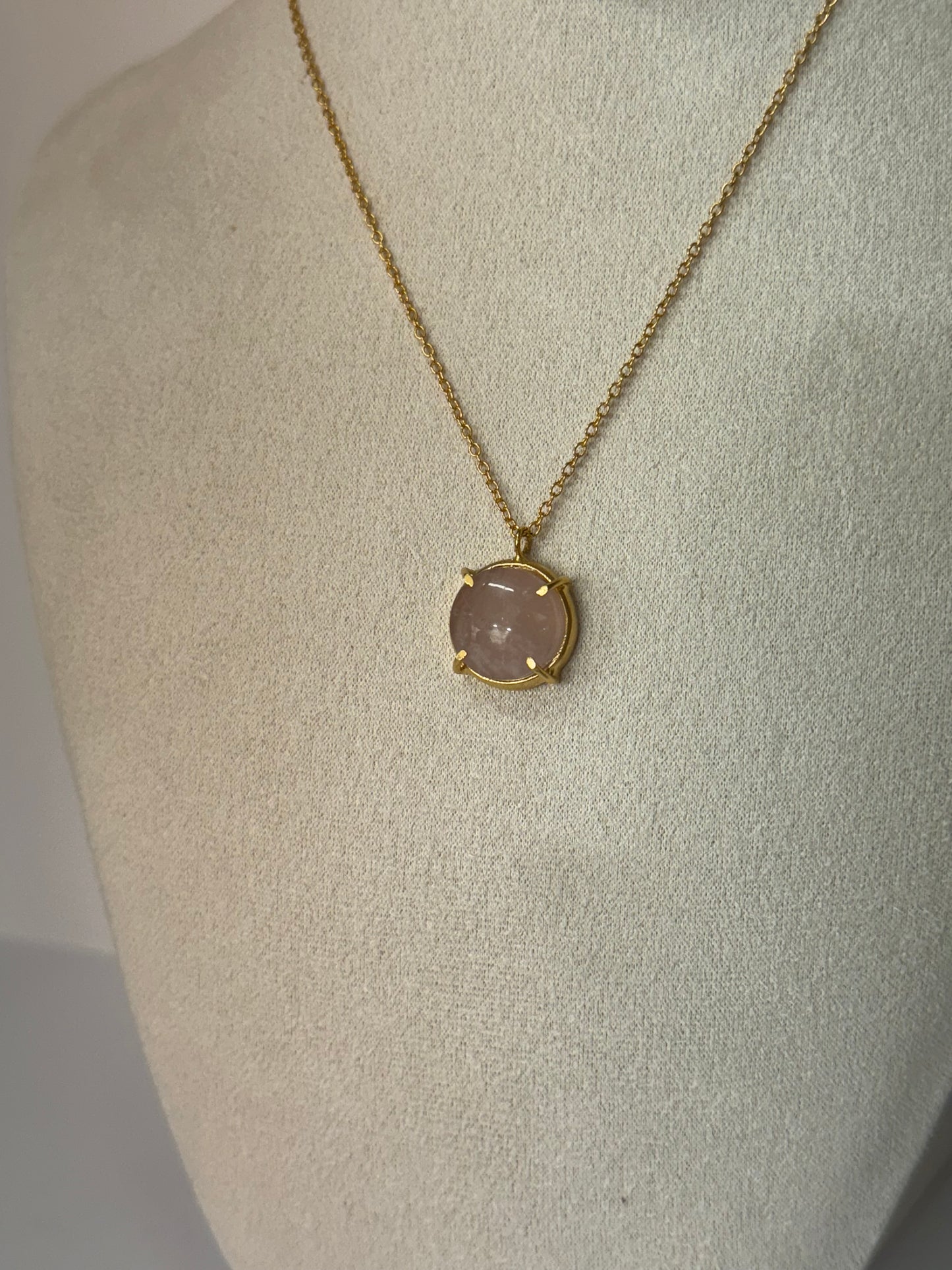 Collier en Quartz Rose