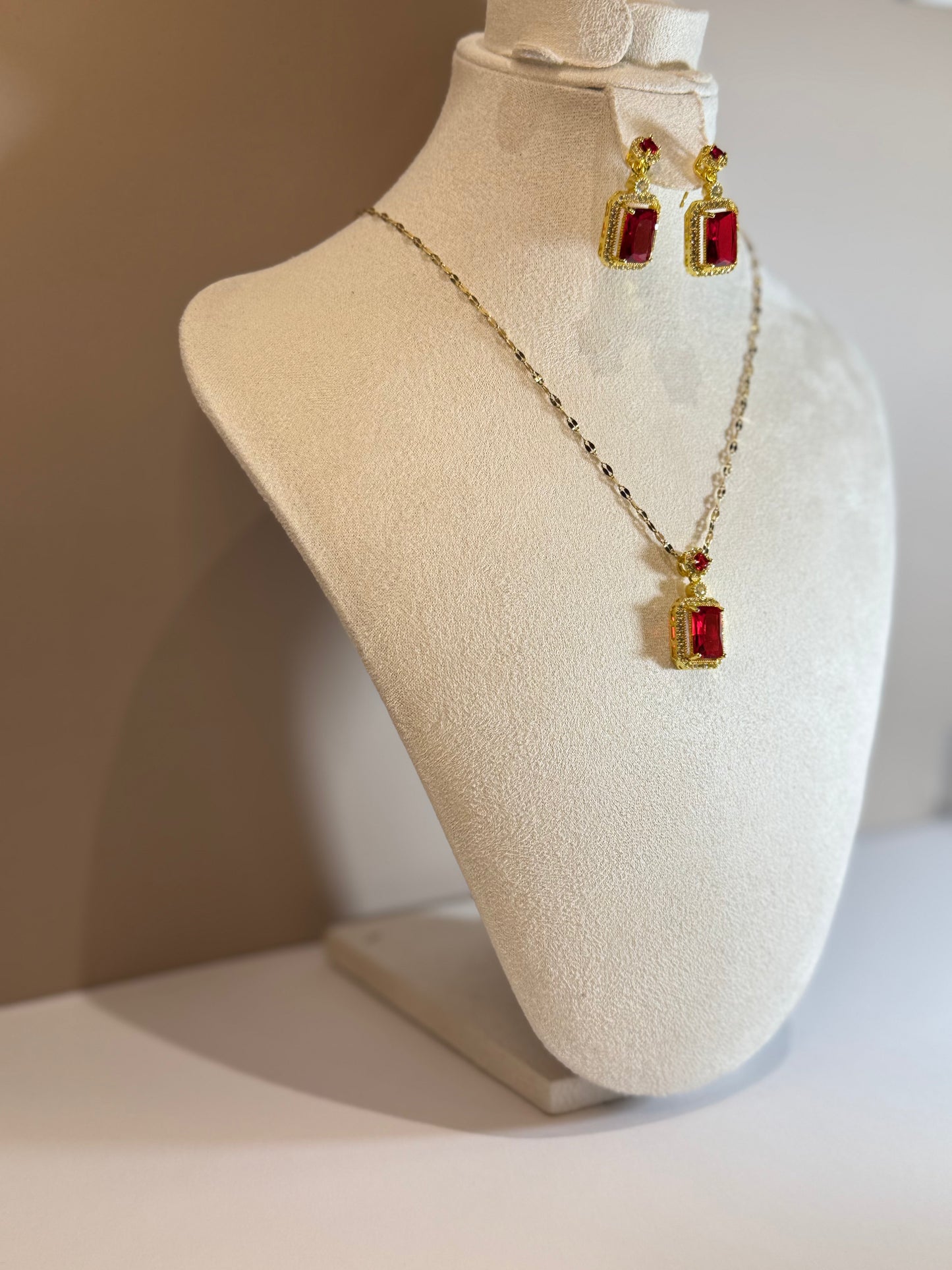 Parure Éclat Rouge
