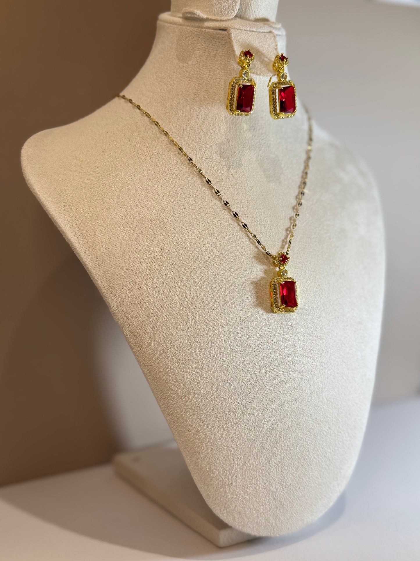 Parure Éclat Rouge