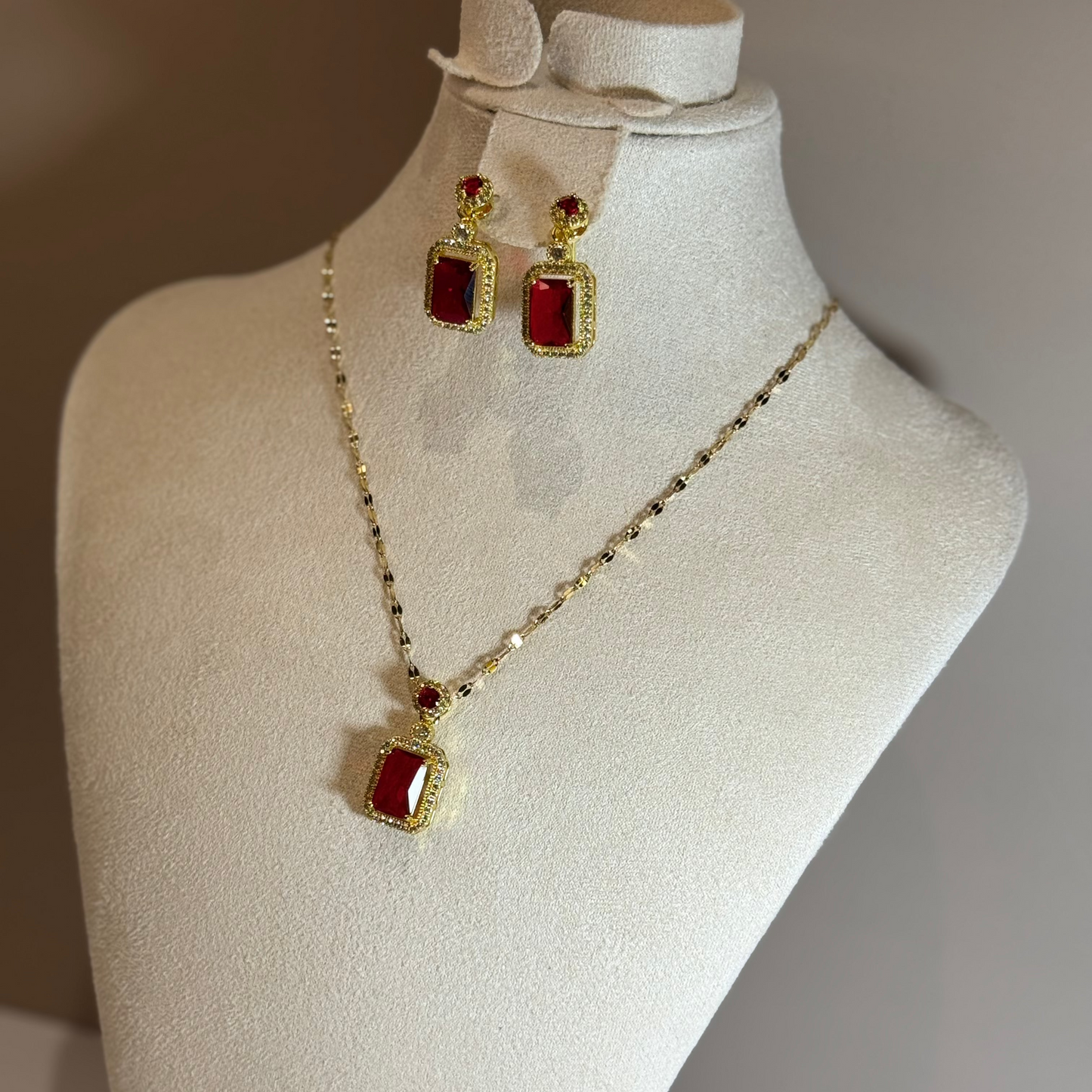 Parure Éclat Rouge