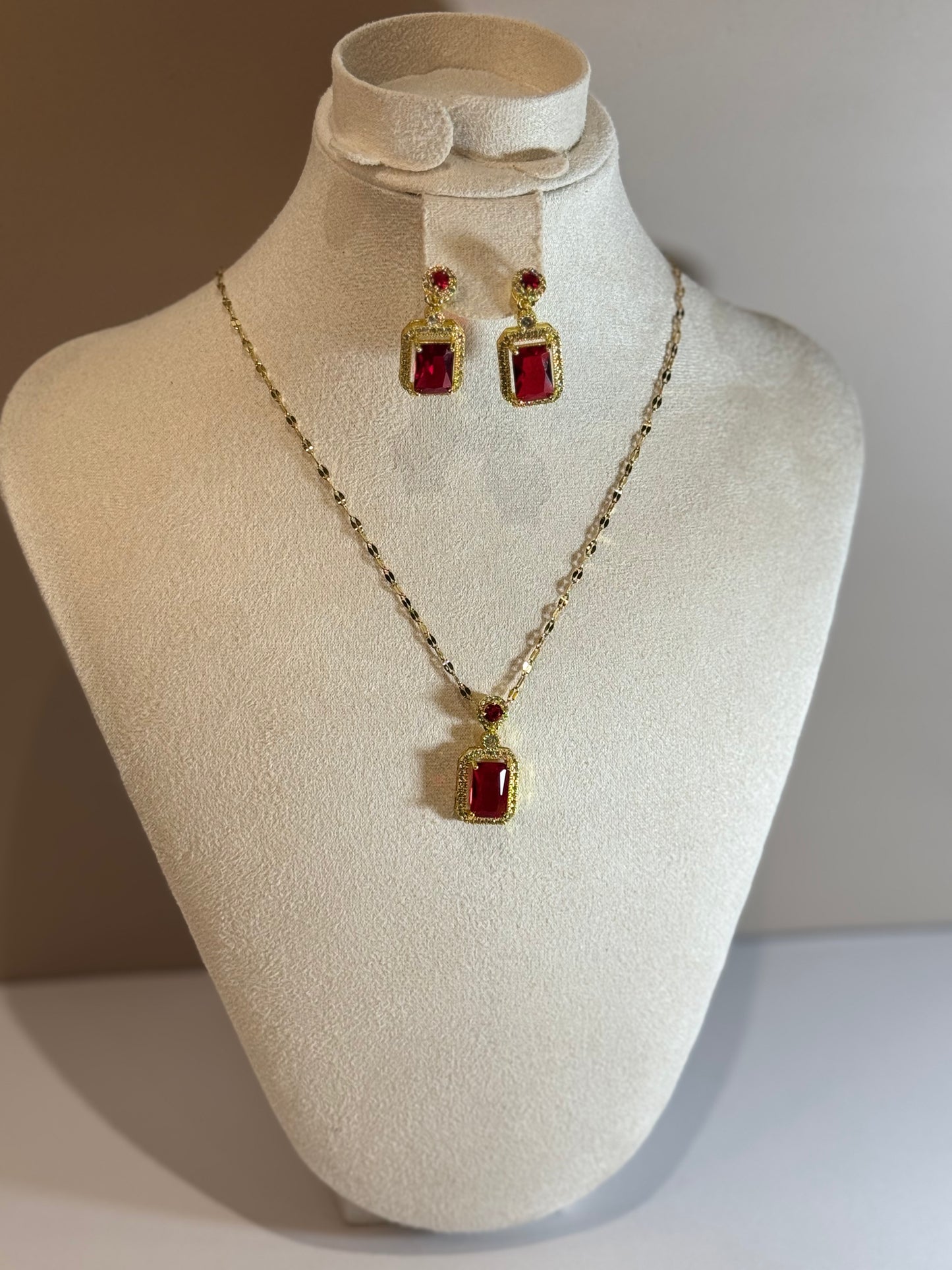 Parure Éclat Rouge