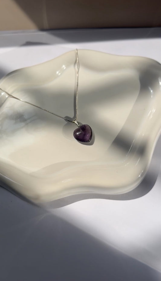 Pendentif Cœur d’Améthyste
