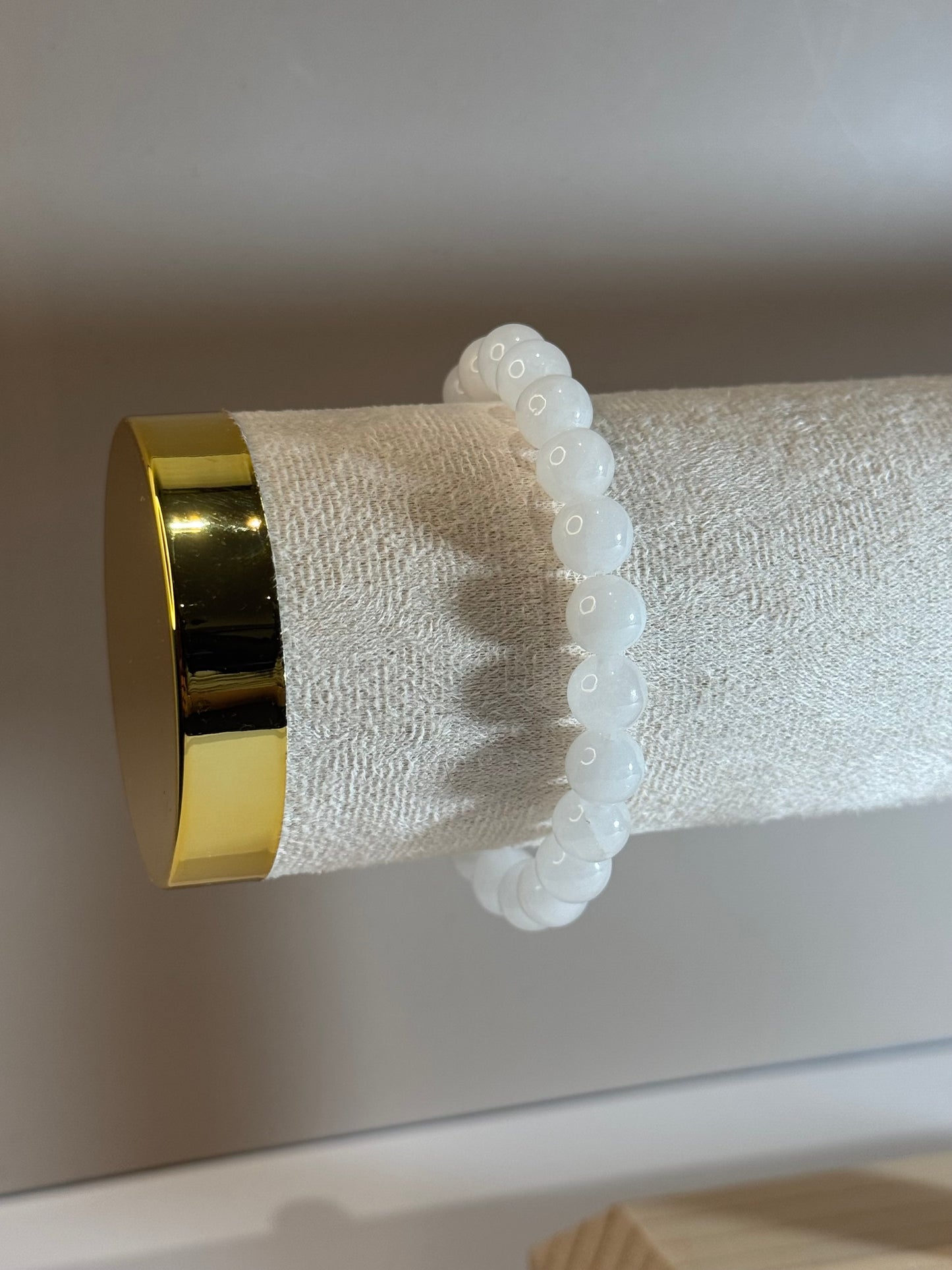 Bracelet Éclat de Paix (Jade blanc)