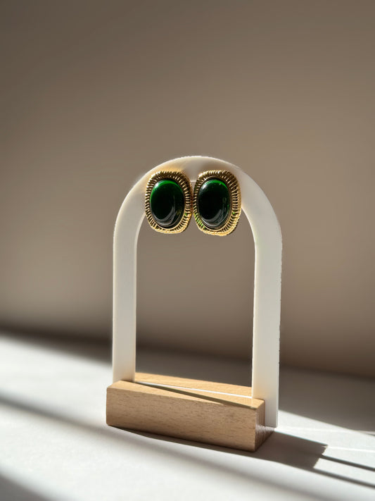 Boucles d’oreilles Émeraude Impériale