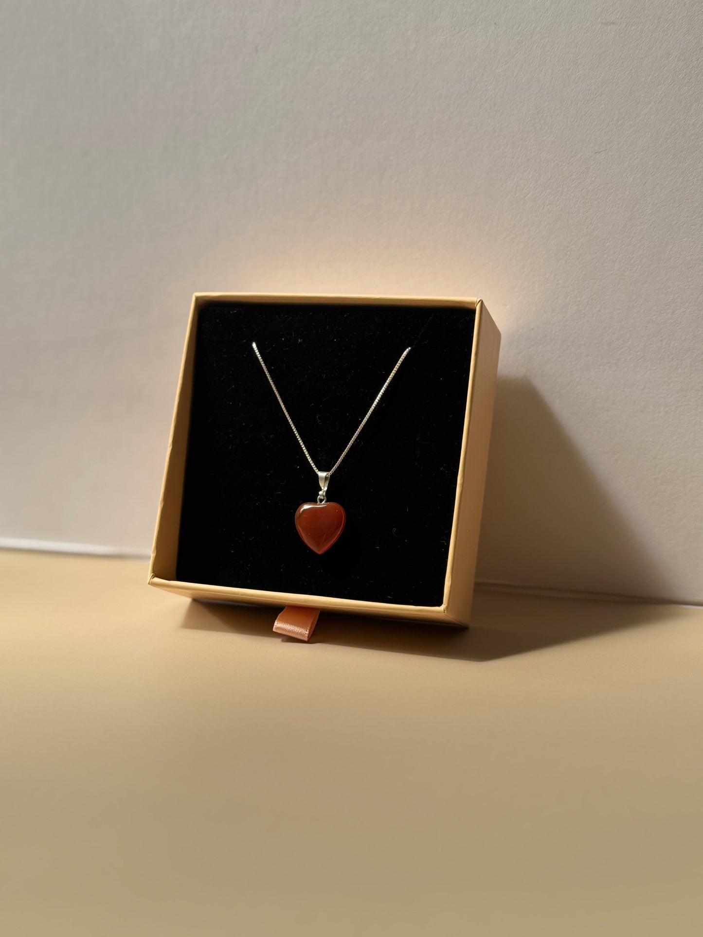 Pendentif Cœur en Cornaline – Confiance & Vitalité