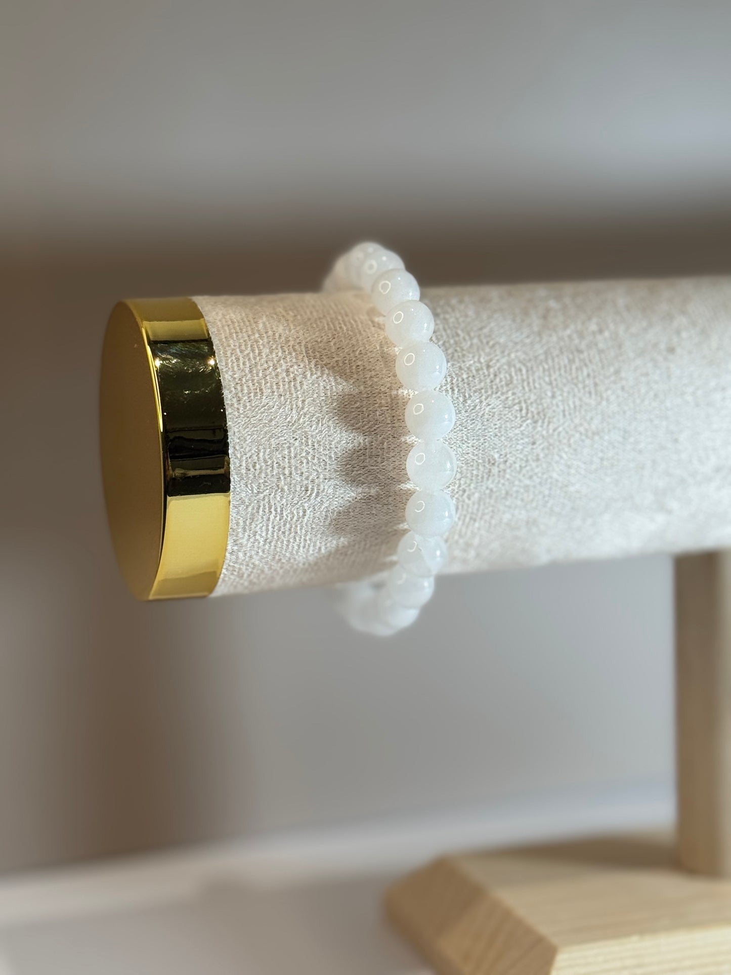 Bracelet Éclat de Paix (Jade blanc)