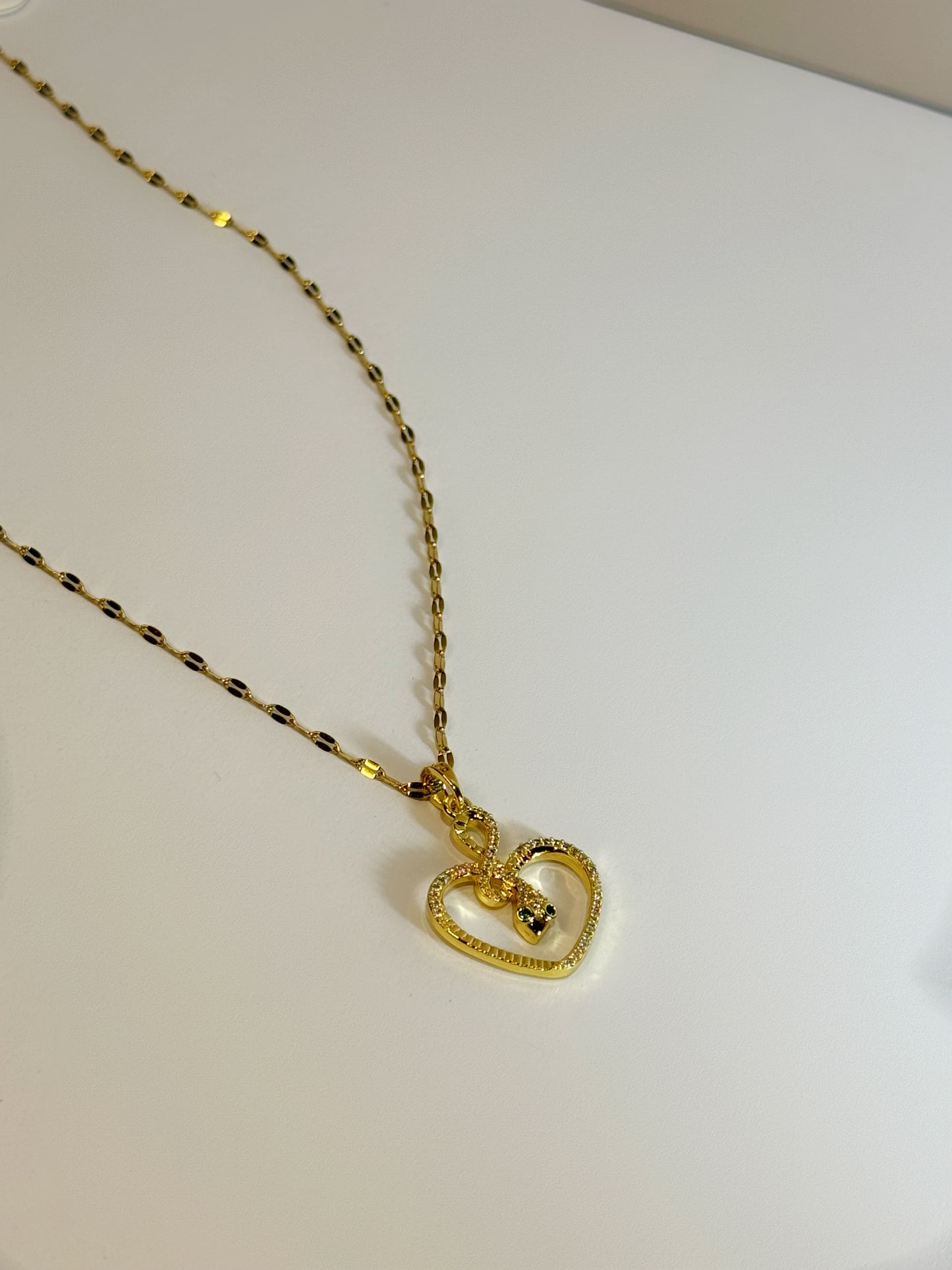 Collier Cœur Serpent