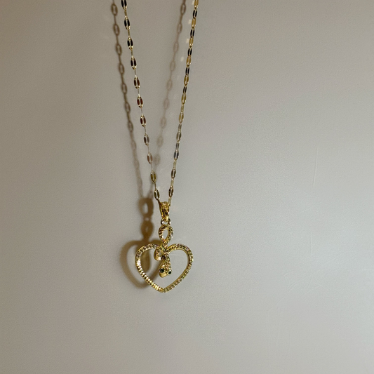Collier Cœur Serpent
