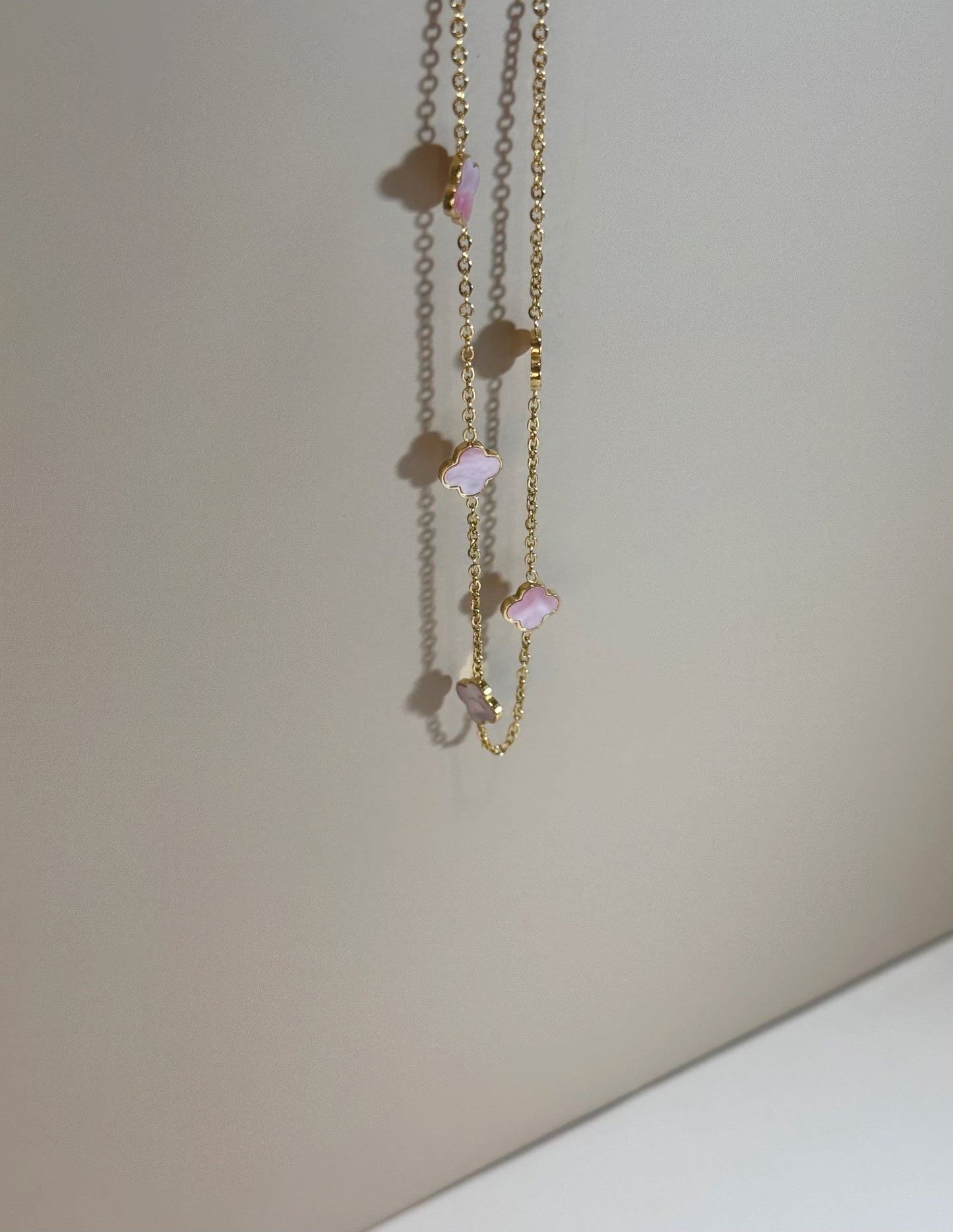 Collier Fleur d’Élise Rose Nacré