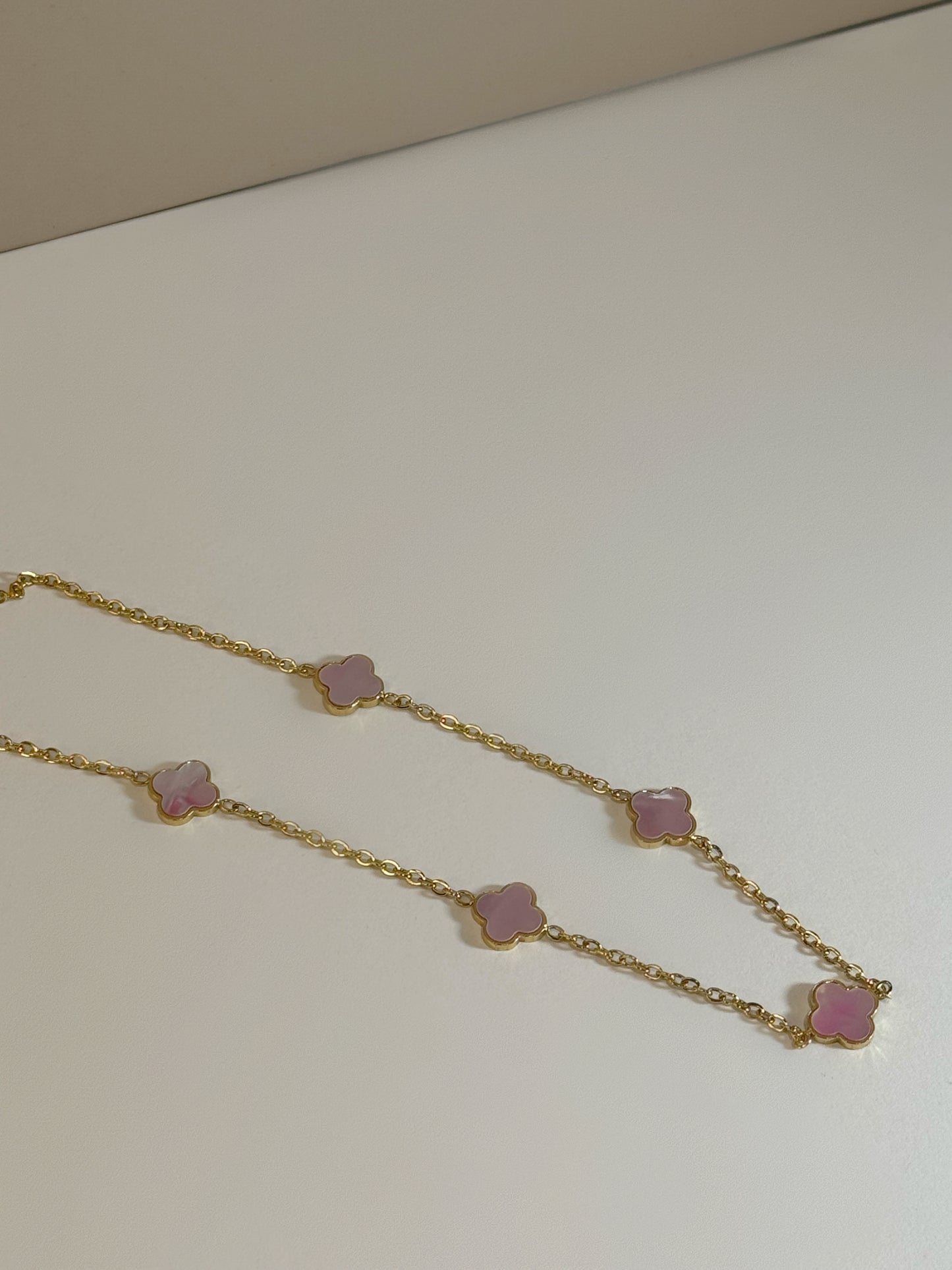 Collier Fleur d’Élise Rose Nacré