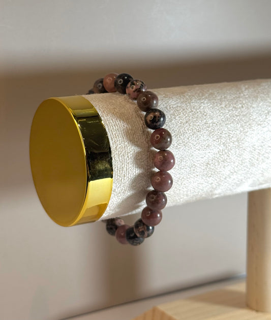 Bracelet Cœur d’Équilibre (Rhodonite)