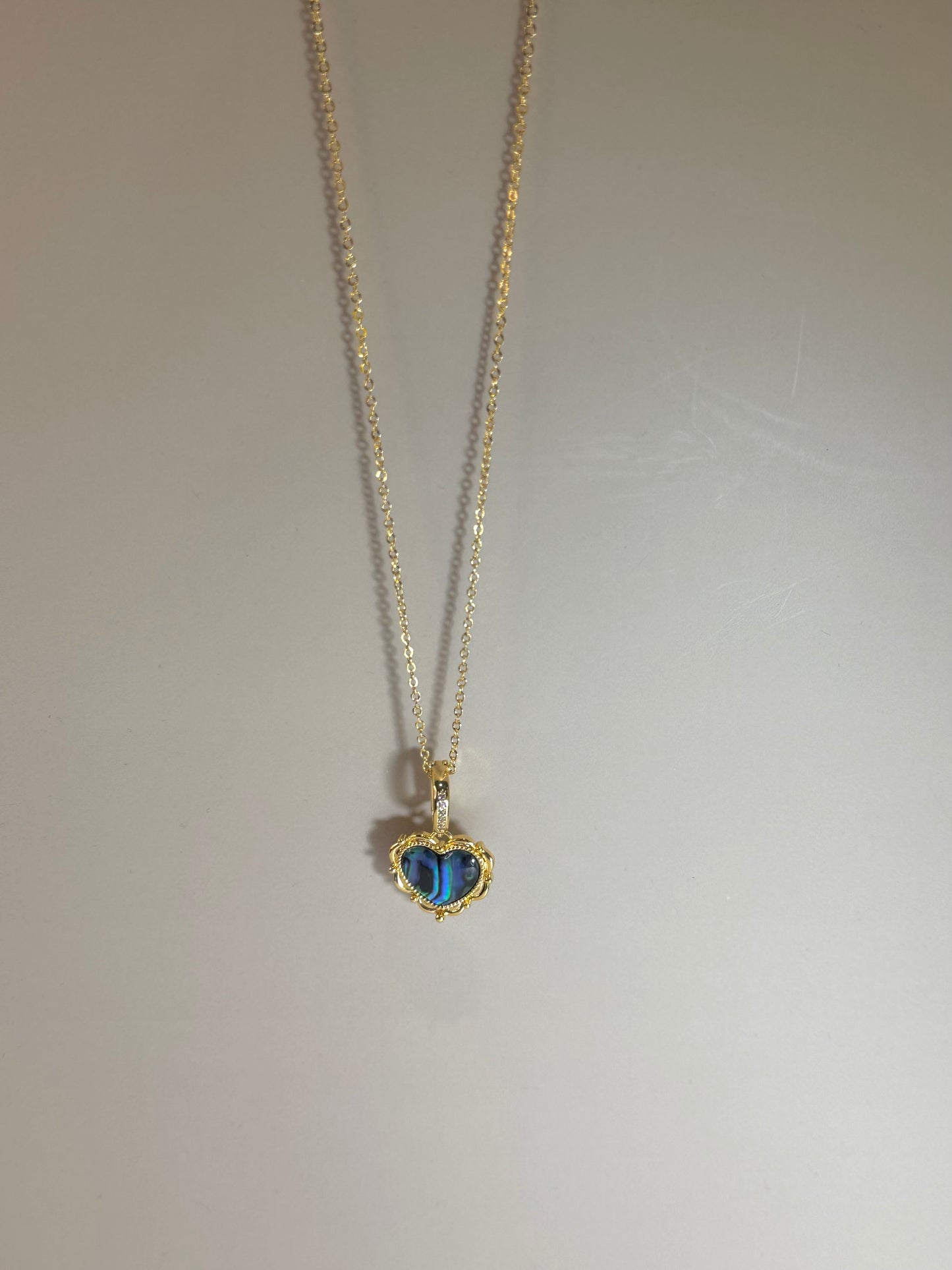 Collier Cœur Bleu Mystique
