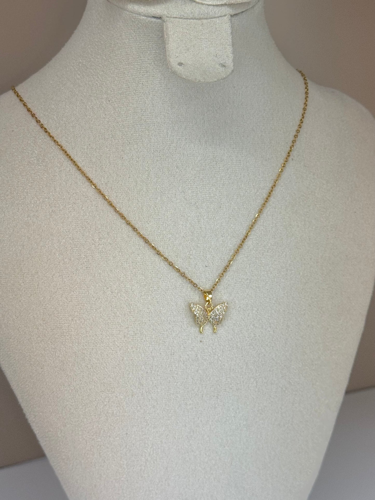 Collier Papillon Étincelant