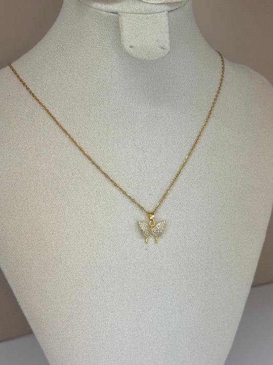 Collier Papillon Étincelant