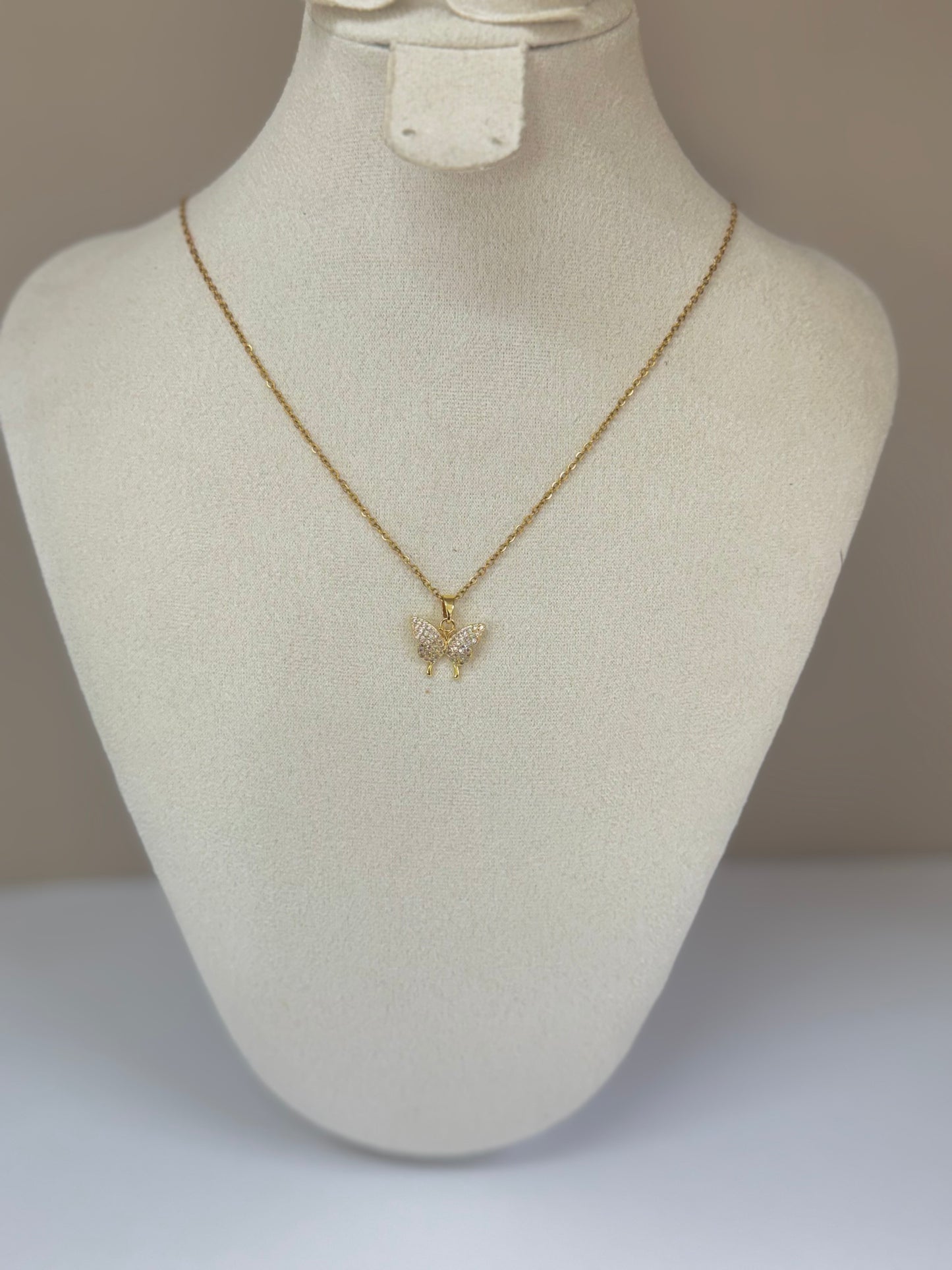 Collier Papillon Étincelant