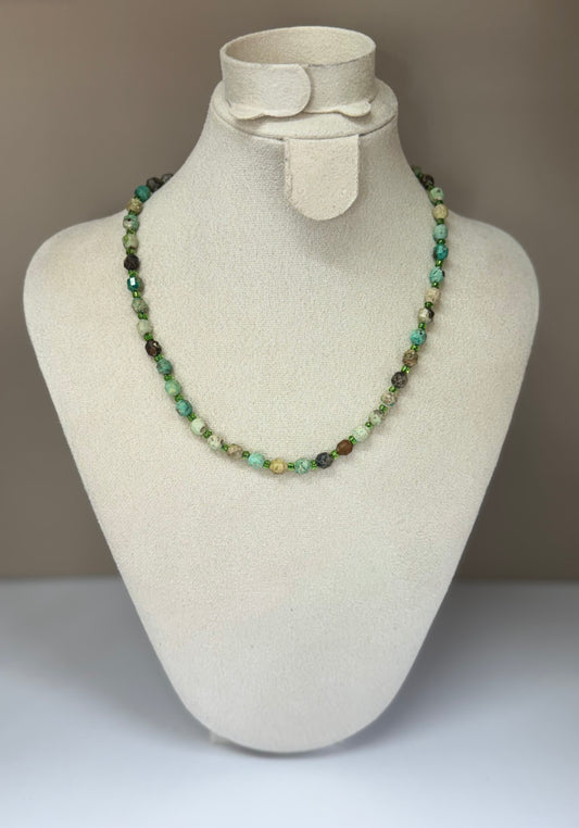 Collier Harmonie Ancestrale (Turquoise Africaine)