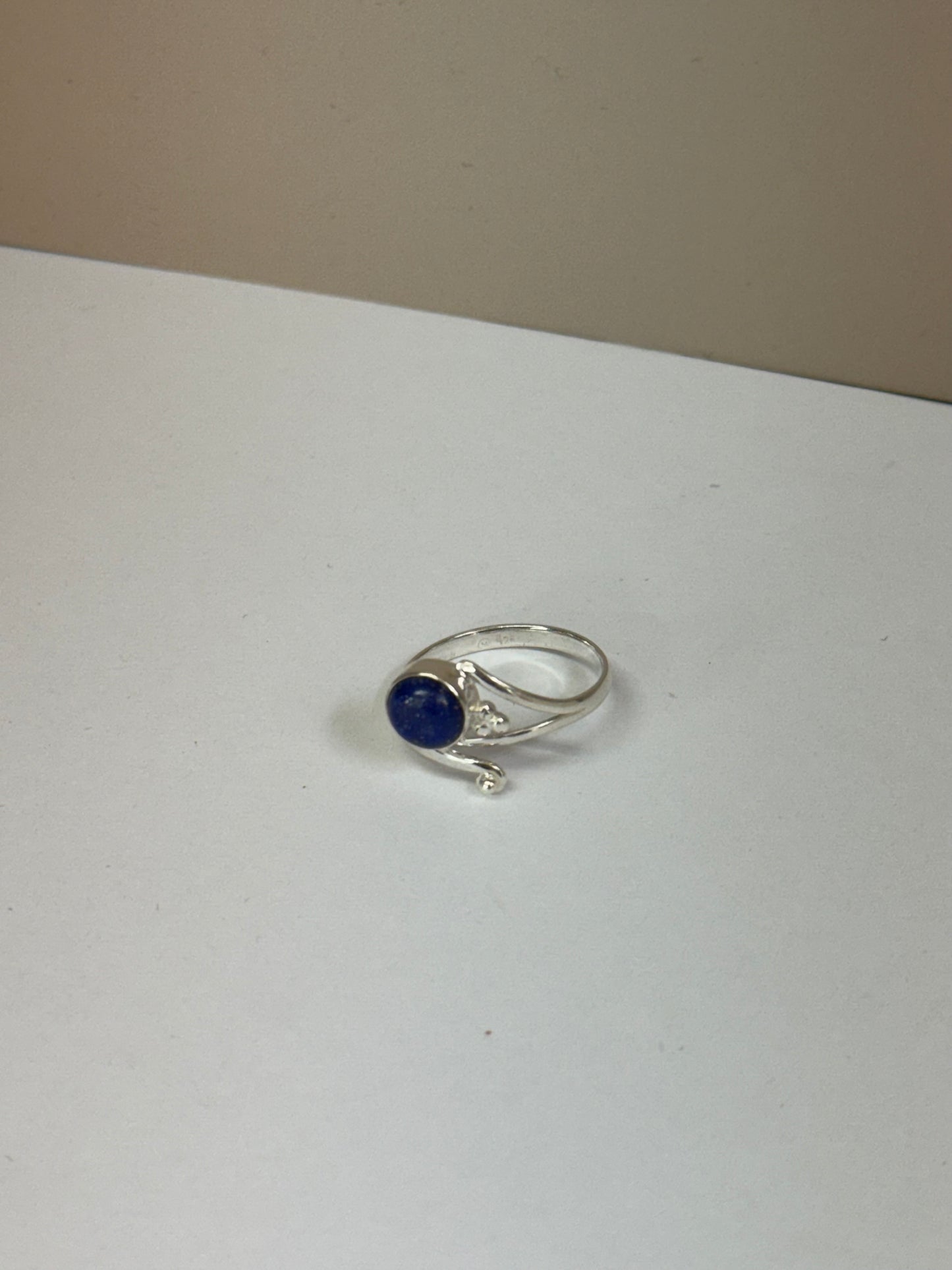 Bague Spirale Solaire en Lapis-Lazuli