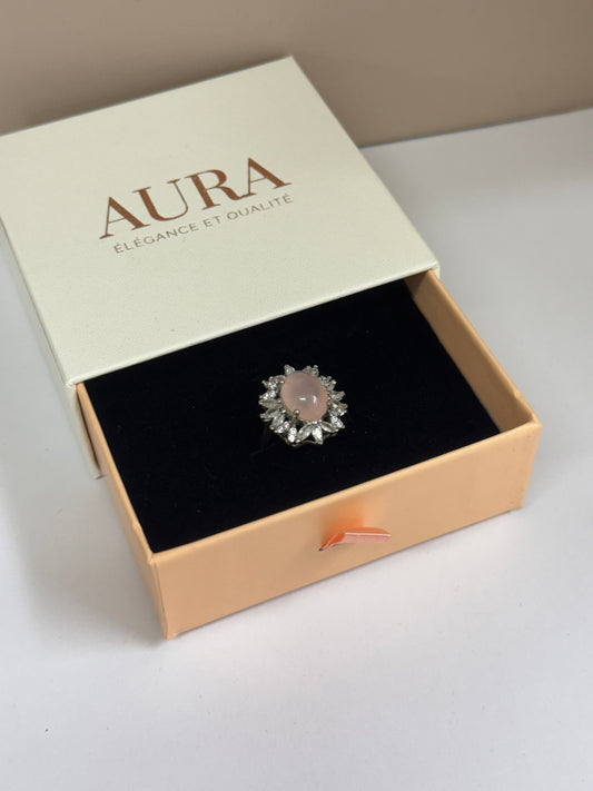 Bague Reine de Cœur (Quartz Rose)