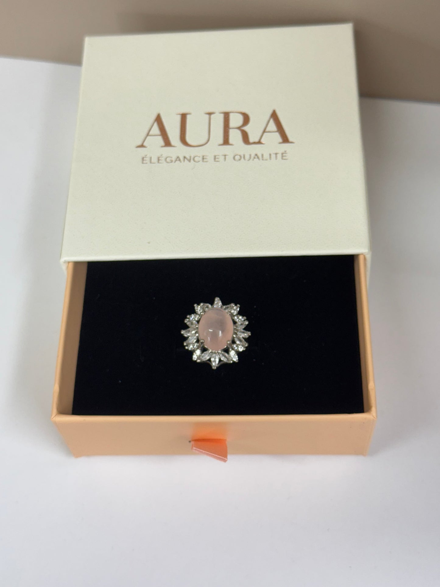 Bague Reine de Cœur (Quartz Rose)