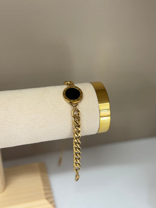 Bracelet Médaillon Noir