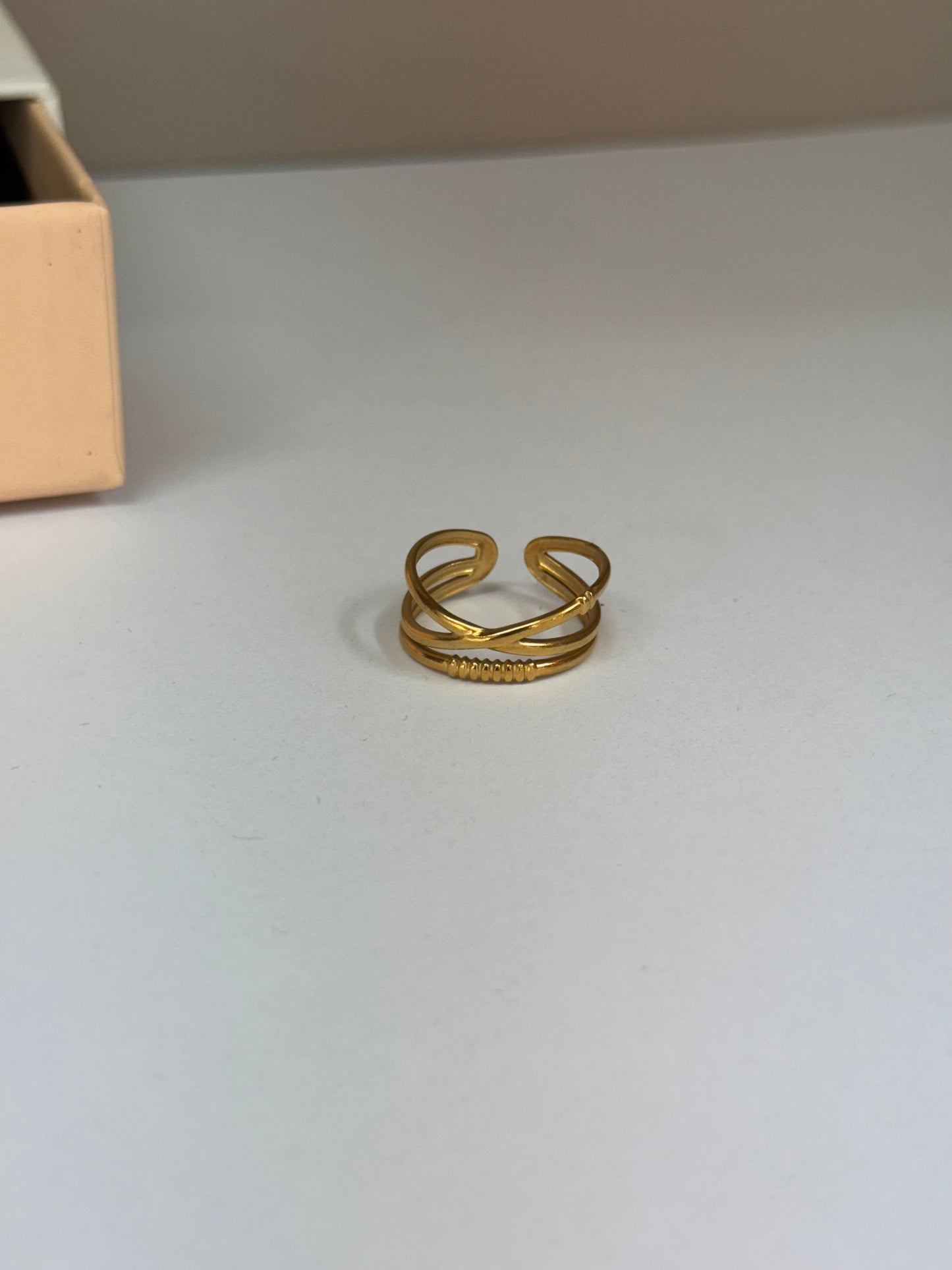 Bague Spirale Dorée