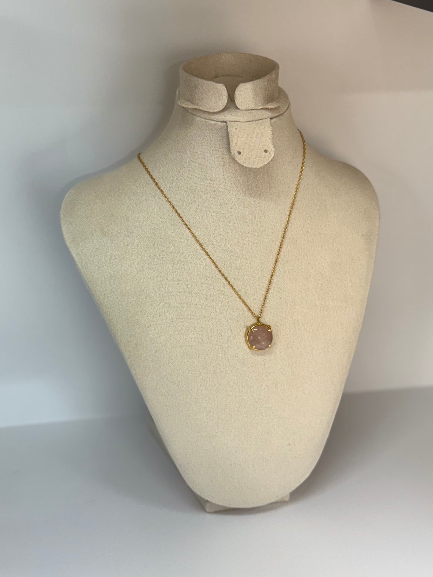 Collier en Quartz Rose