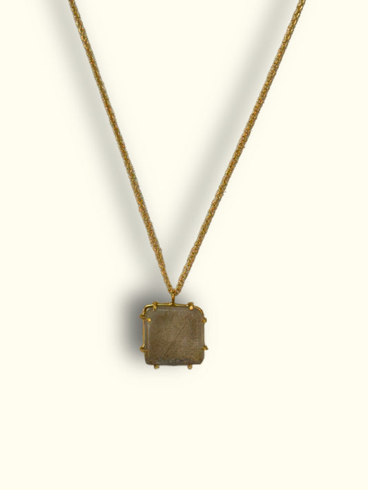 Collier Quartz Rutile Carré