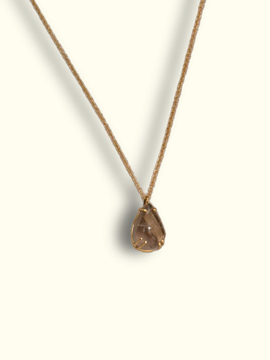 Collier Goutte Quartz Rutile