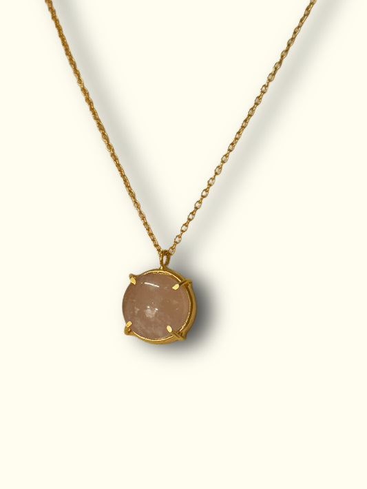 Collier en Quartz Rose