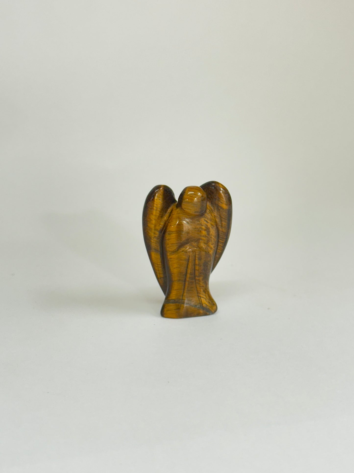 Ange en Œil de Tigre – Figurine en pierre naturelle