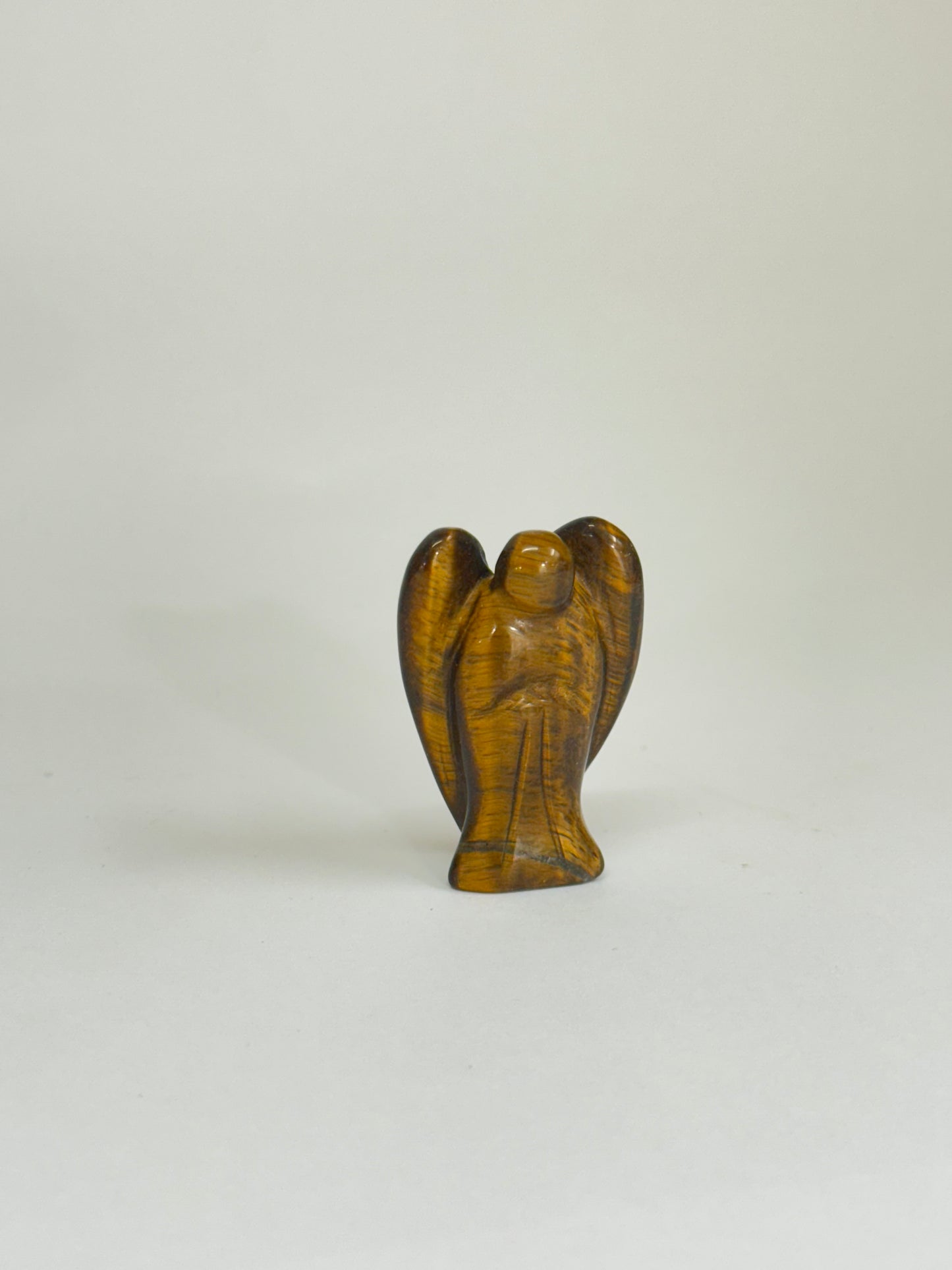 Ange en Œil de Tigre – Figurine en pierre naturelle