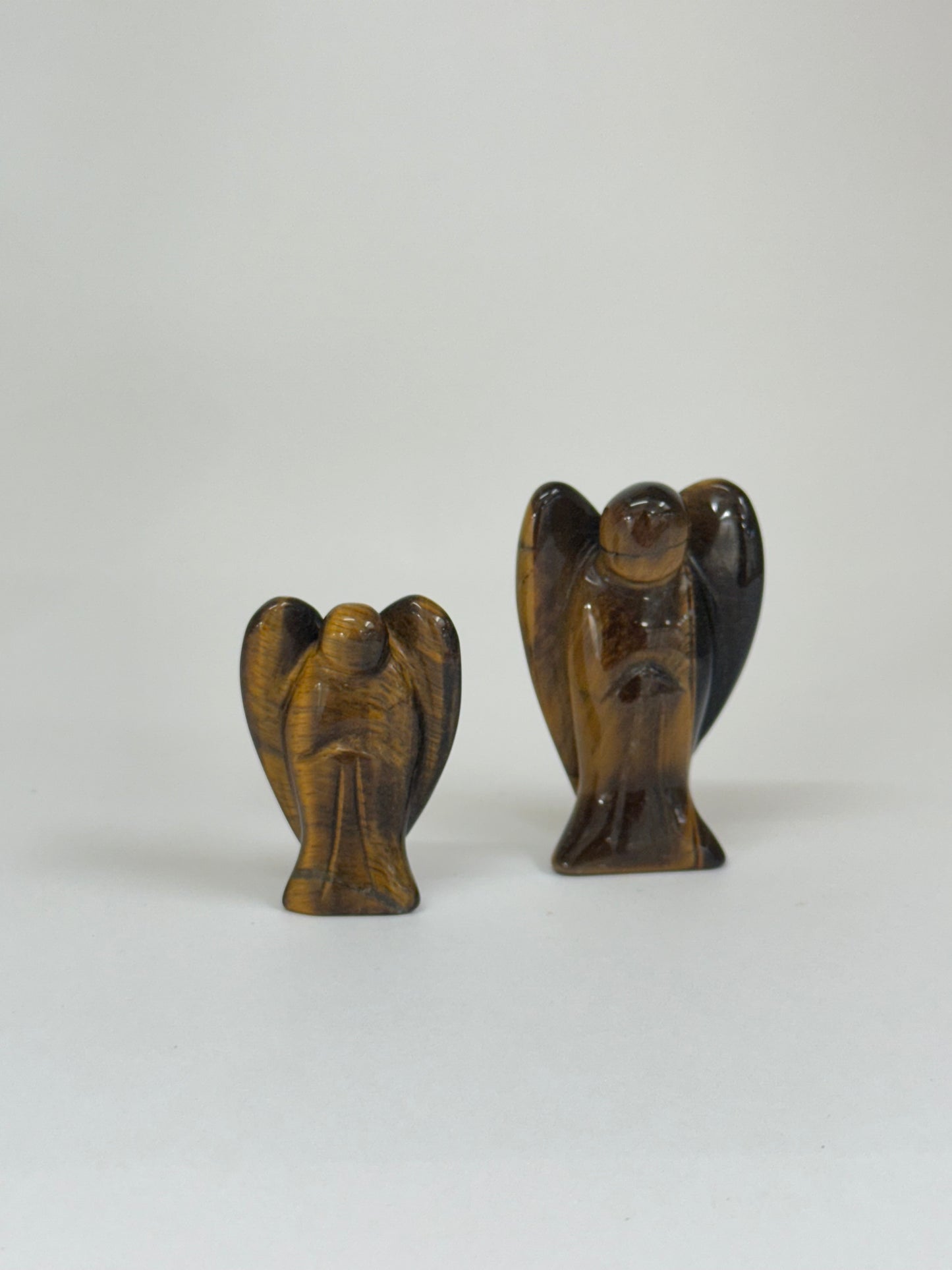 Ange en Œil de Tigre – Figurine en pierre naturelle