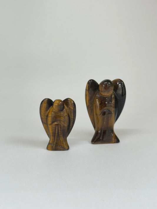 Ange en Œil de Tigre – Figurine en pierre naturelle