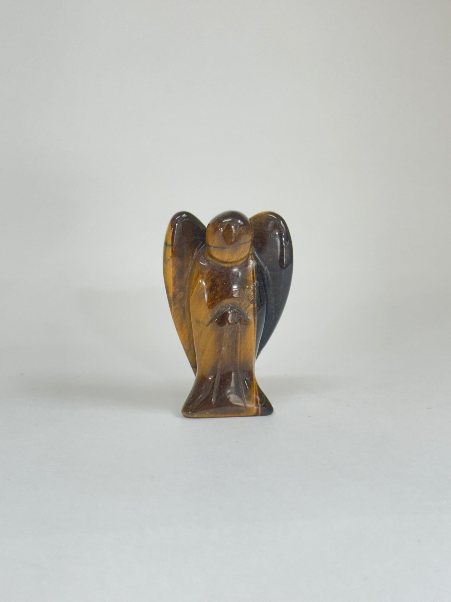 Ange en Œil de Tigre – Figurine en pierre naturelle